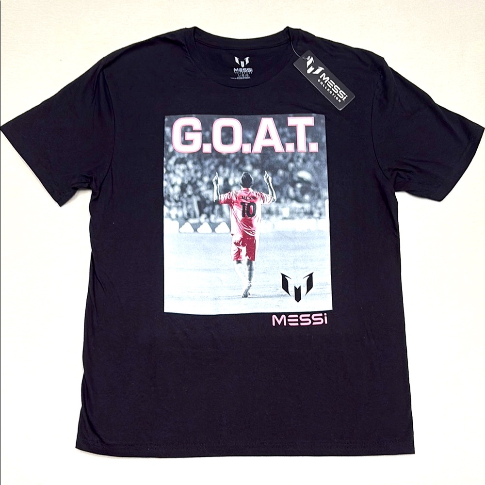 Messi Collection t-shirt with Messi photo and graphics.